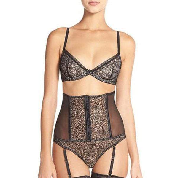 Addiction Provocante Sheer Mesh Corset Garter Belt - Image 3