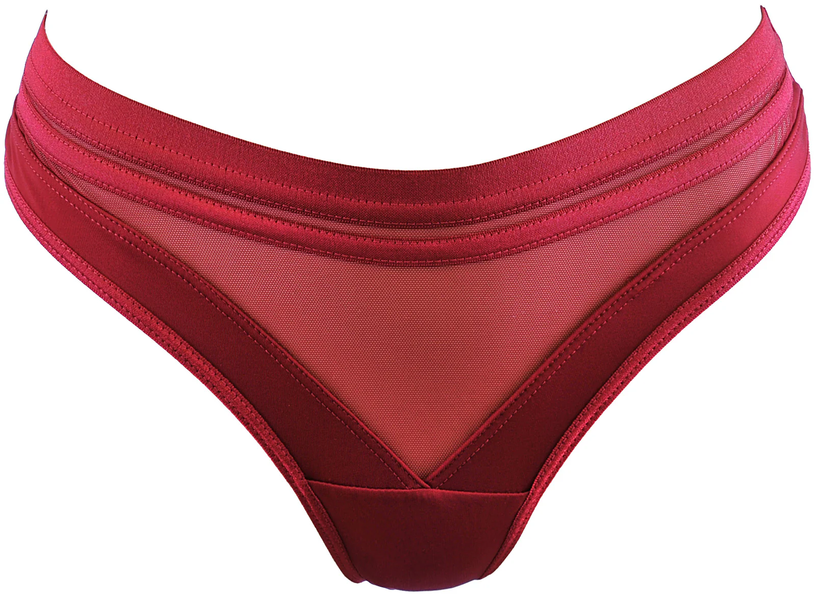 Axami Linea Burgundy Soft Brazilian Thong Panty - Image 3