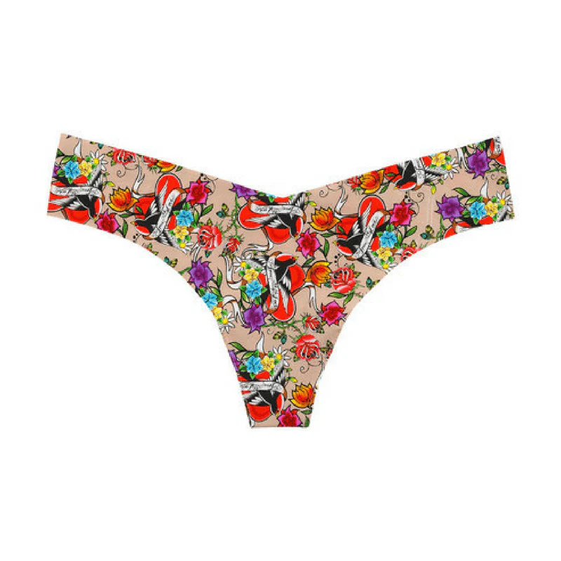 Playful Print Seamless Thong Panty Commando - Image 2