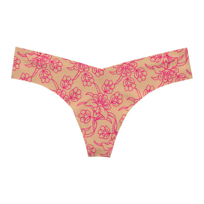 Playful Print Seamless Thong Panty Commando - Image 5