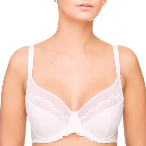 Full Figure Unlined Bra Lauma Vivian White - Image 5