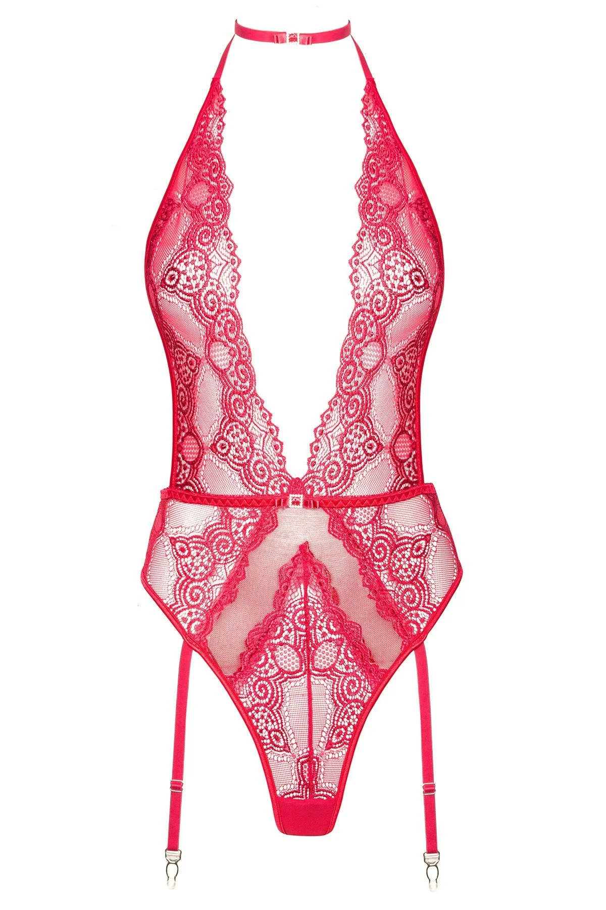 Beauty Night Adelaide Deep Cleavage Backless Lace Teddy - Image 4