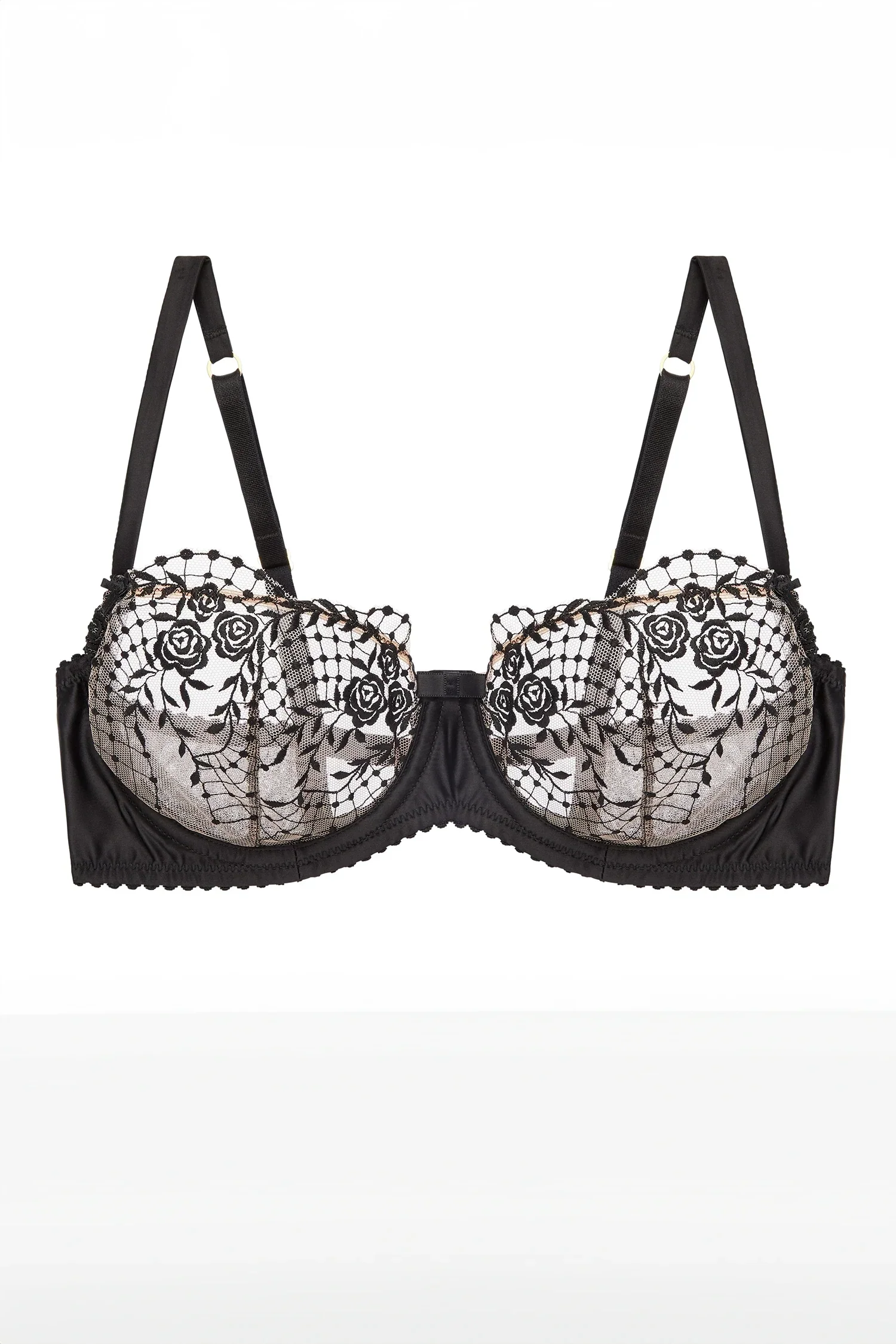 Dita Von Teese Julie's Roses Sheer Balconette Bra - Image 4
