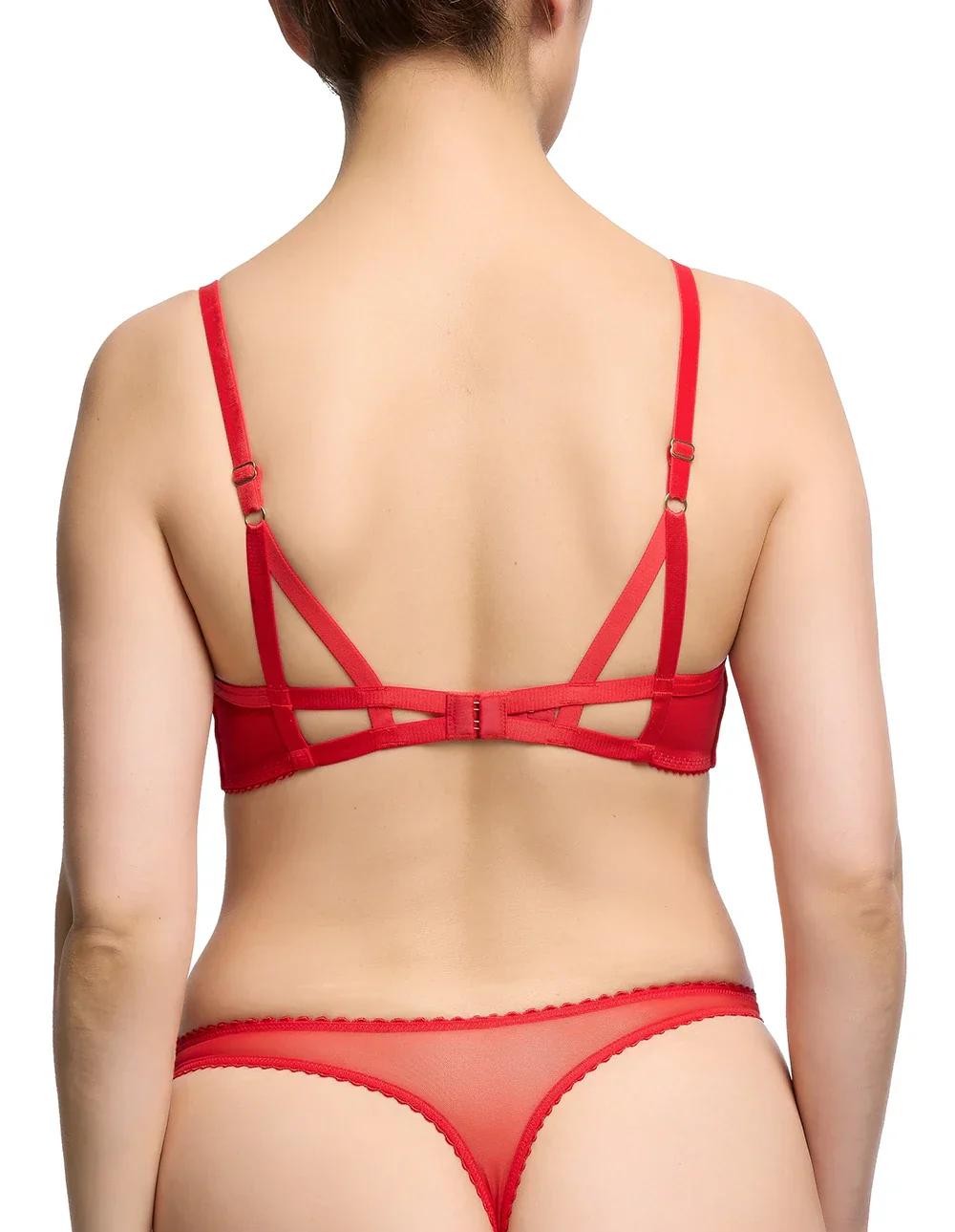 Dita Von Teese Lavinia Flame Plunge Bra Red - Image 2