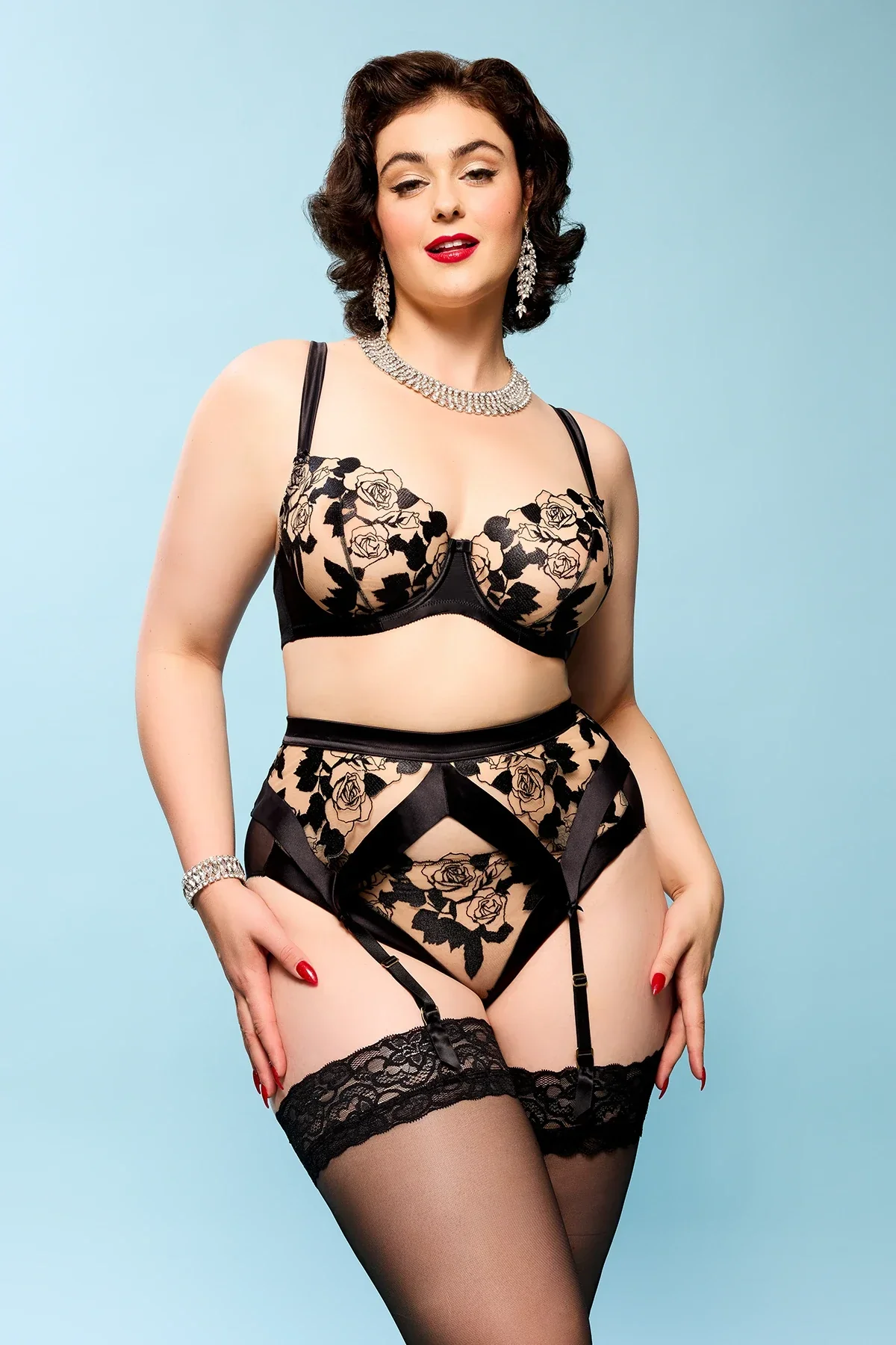 Dita Von Teese Rosabelle Suspender Black - Image 4