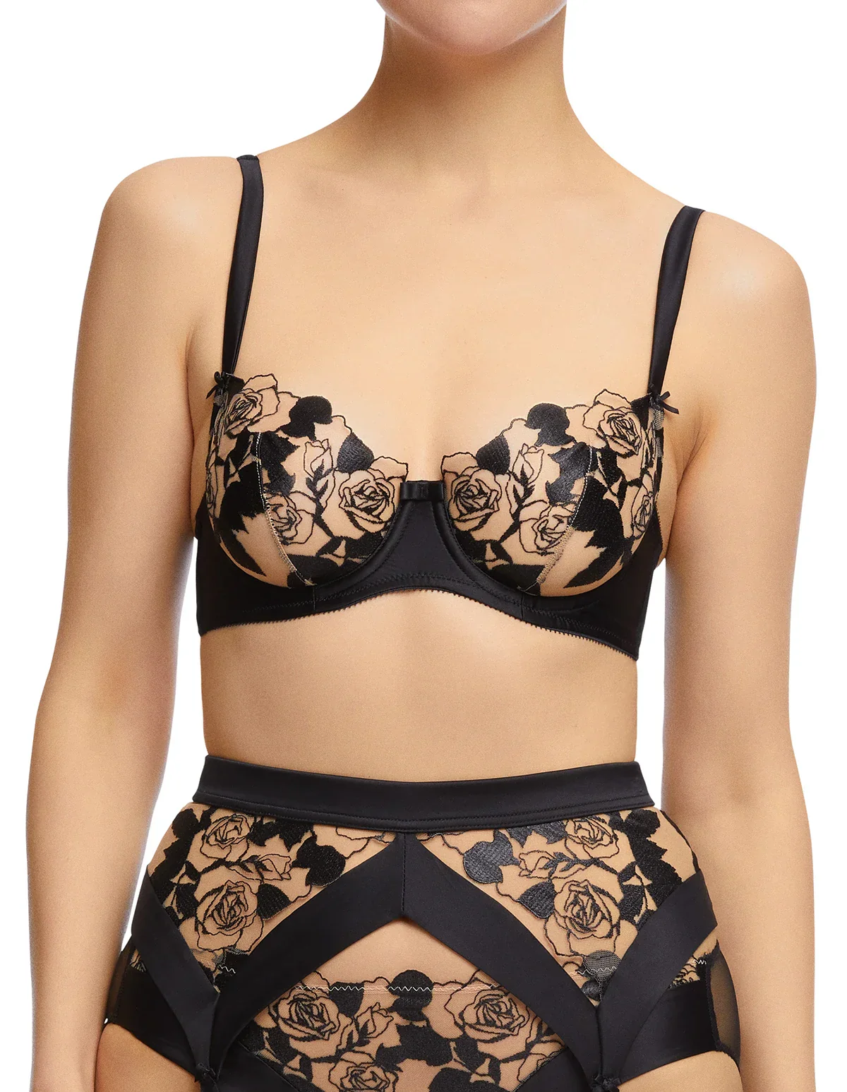 Dita Von Teese Rosabelle Underwire Balconette Bra Black - Image 3