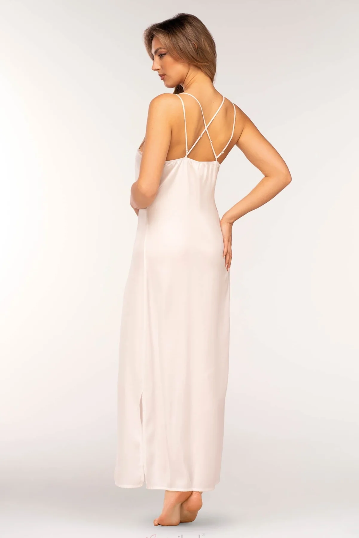 Unikat Ginny Satin Double-Strap Lace-Trim Slip - Image 2