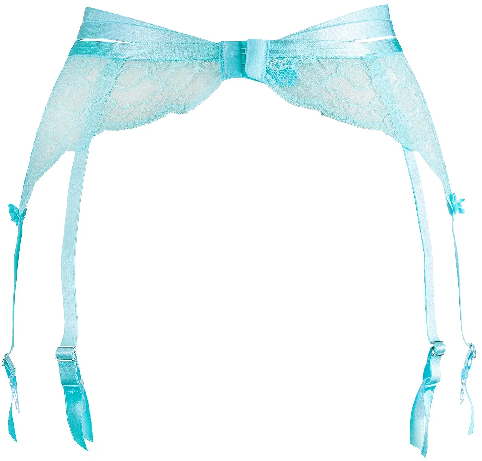 Axami Allure Blue Floral Lace Garter Belt - Image 6