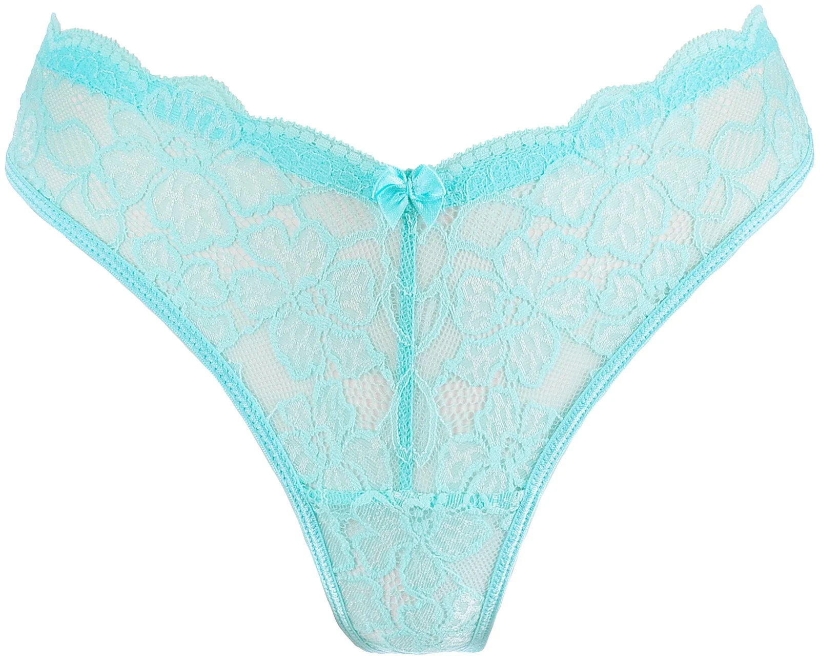 Axami Allure Blue Floral Lace Thong Panty - Image 5