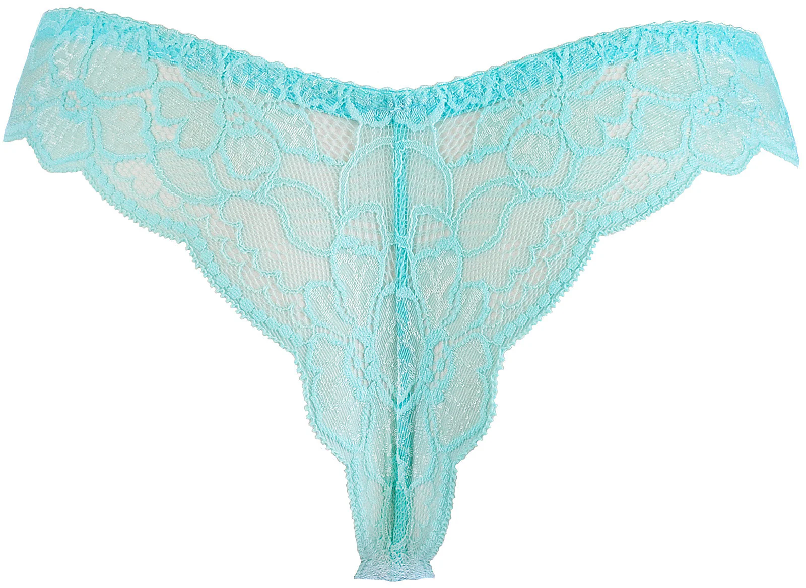 Axami Allure Blue Floral Lace Thong Panty - Image 6