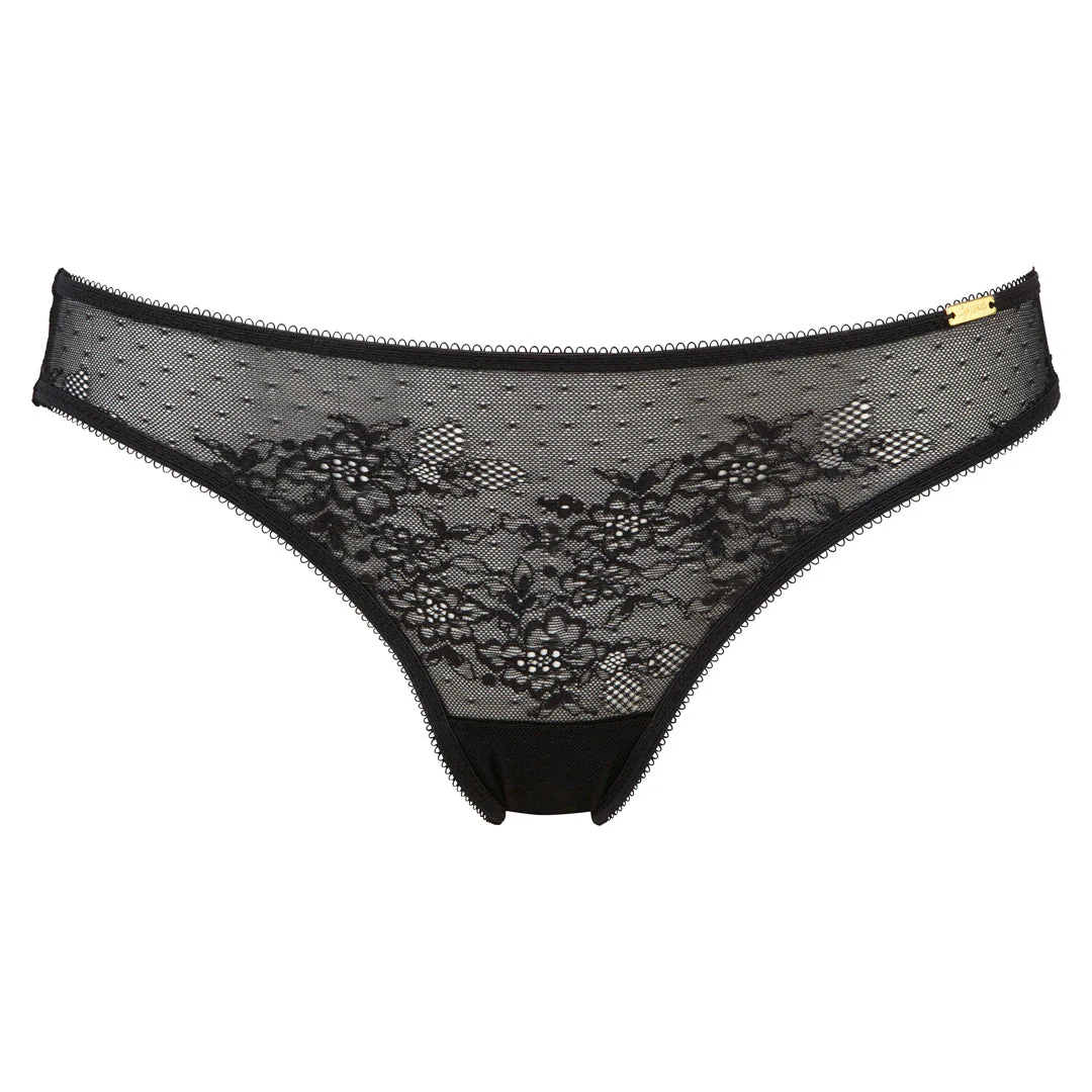 Gossard Glossies Lace Black Sheer Bikini Panty - Image 5