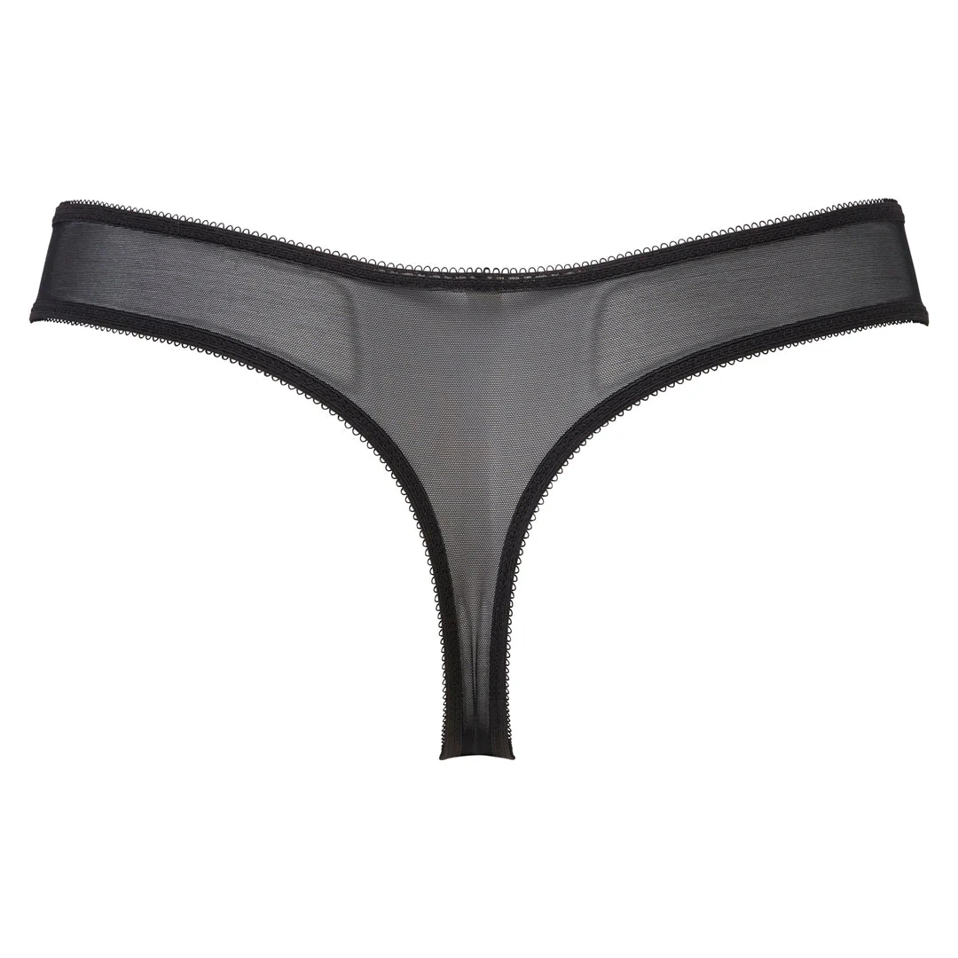 Gossard Glossies Lace Black Sheer Thong Panty - Image 6