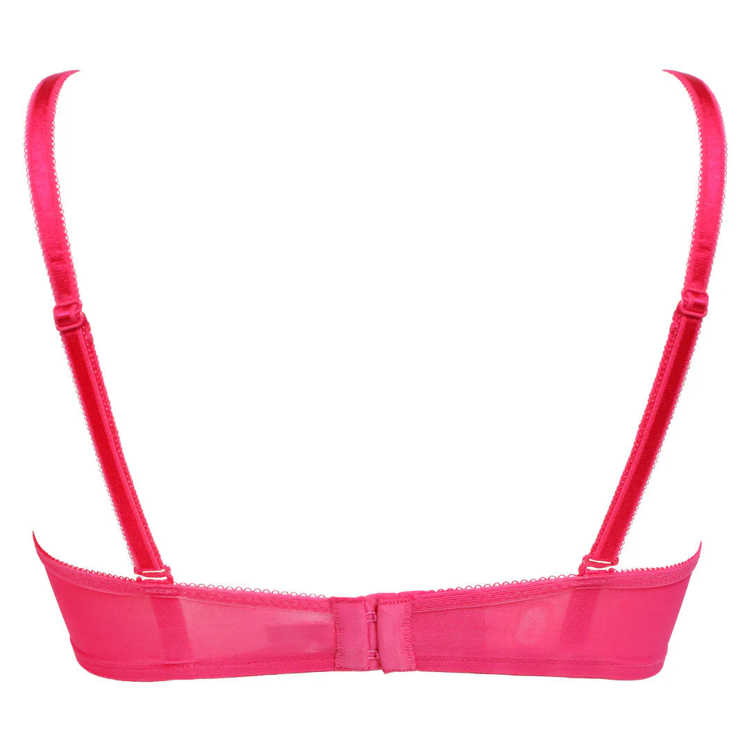 Gossard Glossies Lace Hot Pink Sheer Molded Bra - Image 9
