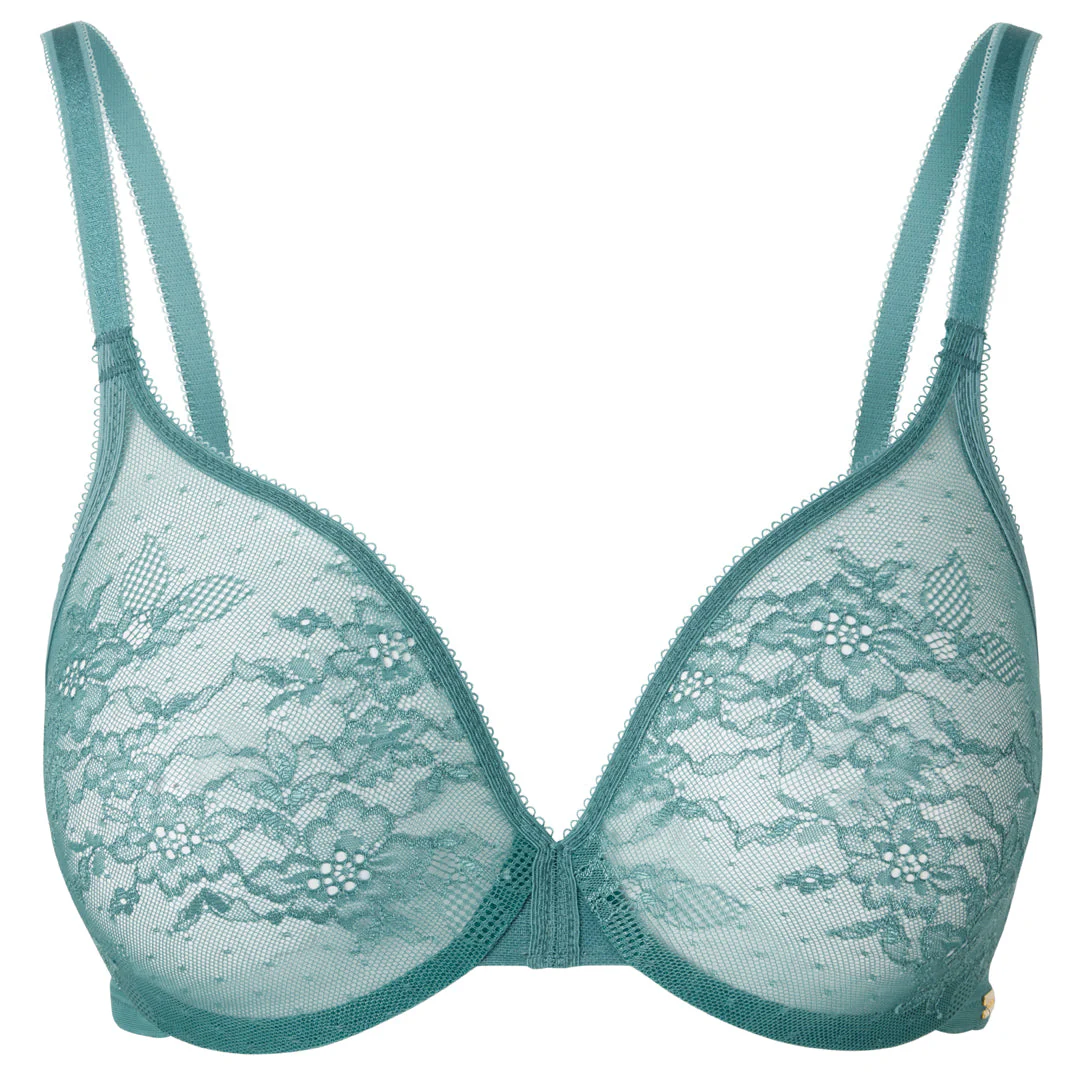 Gossard Glossies Lace Jade Sheer Molded Bra - Image 7