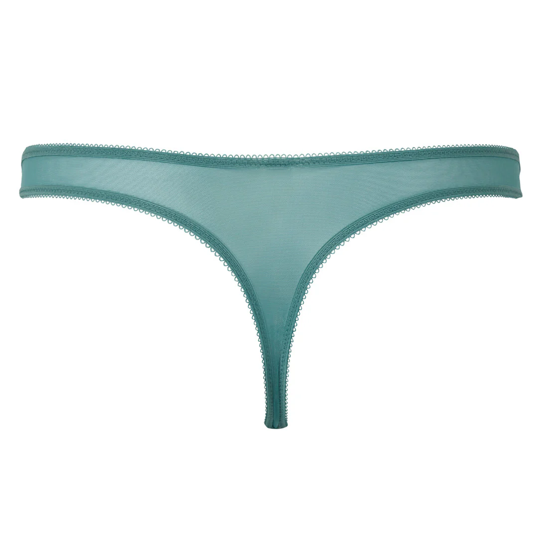 Gossard Glossies Lace Jade Sheer Thong Panty - Image 8
