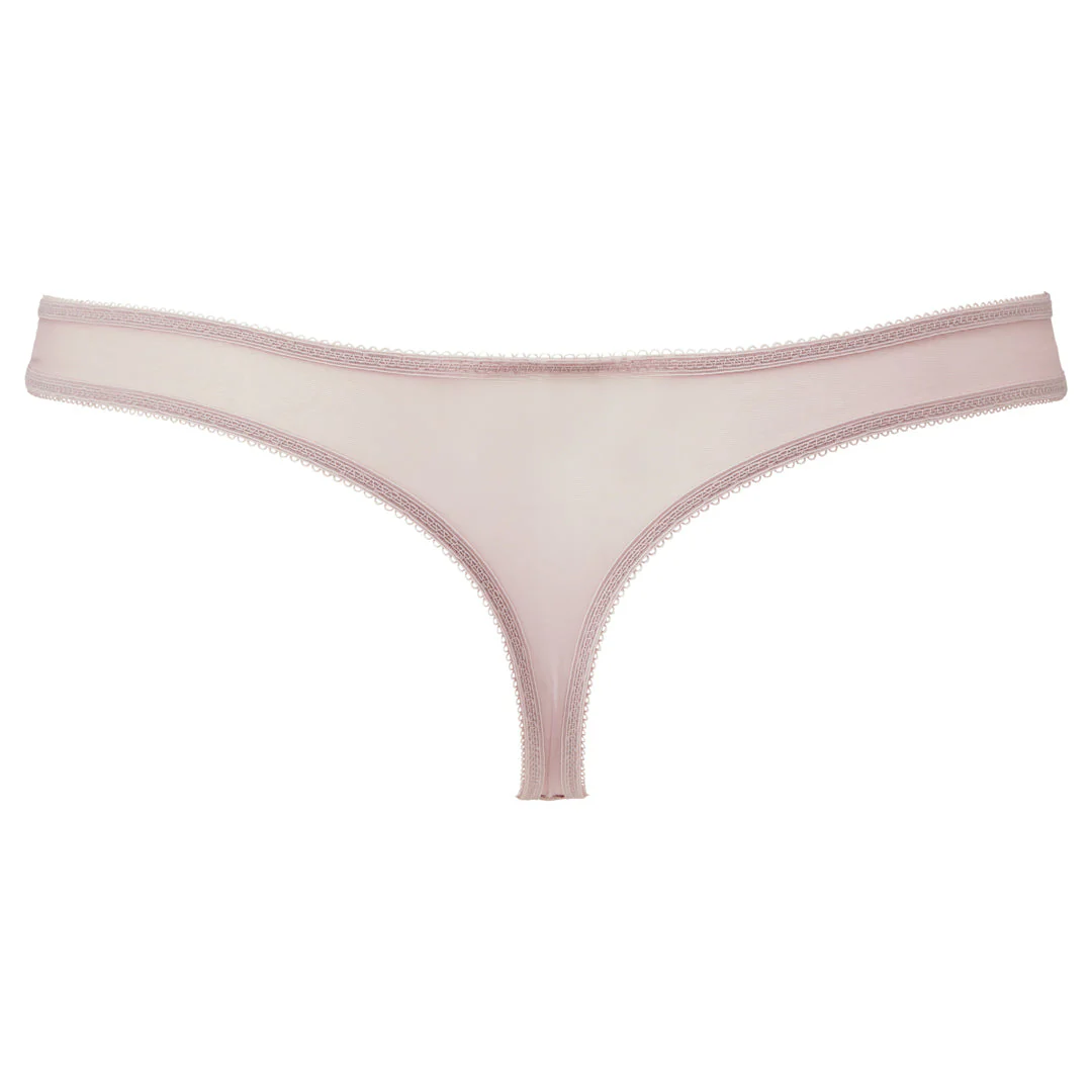 Gossard Glossies Lace Mink Sheer Thong Panty - Image 9
