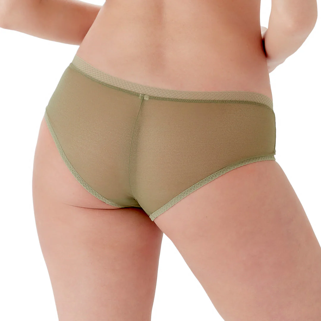 Gossard Glossies Sage Sheer See Through Shorts Panty - Image 2