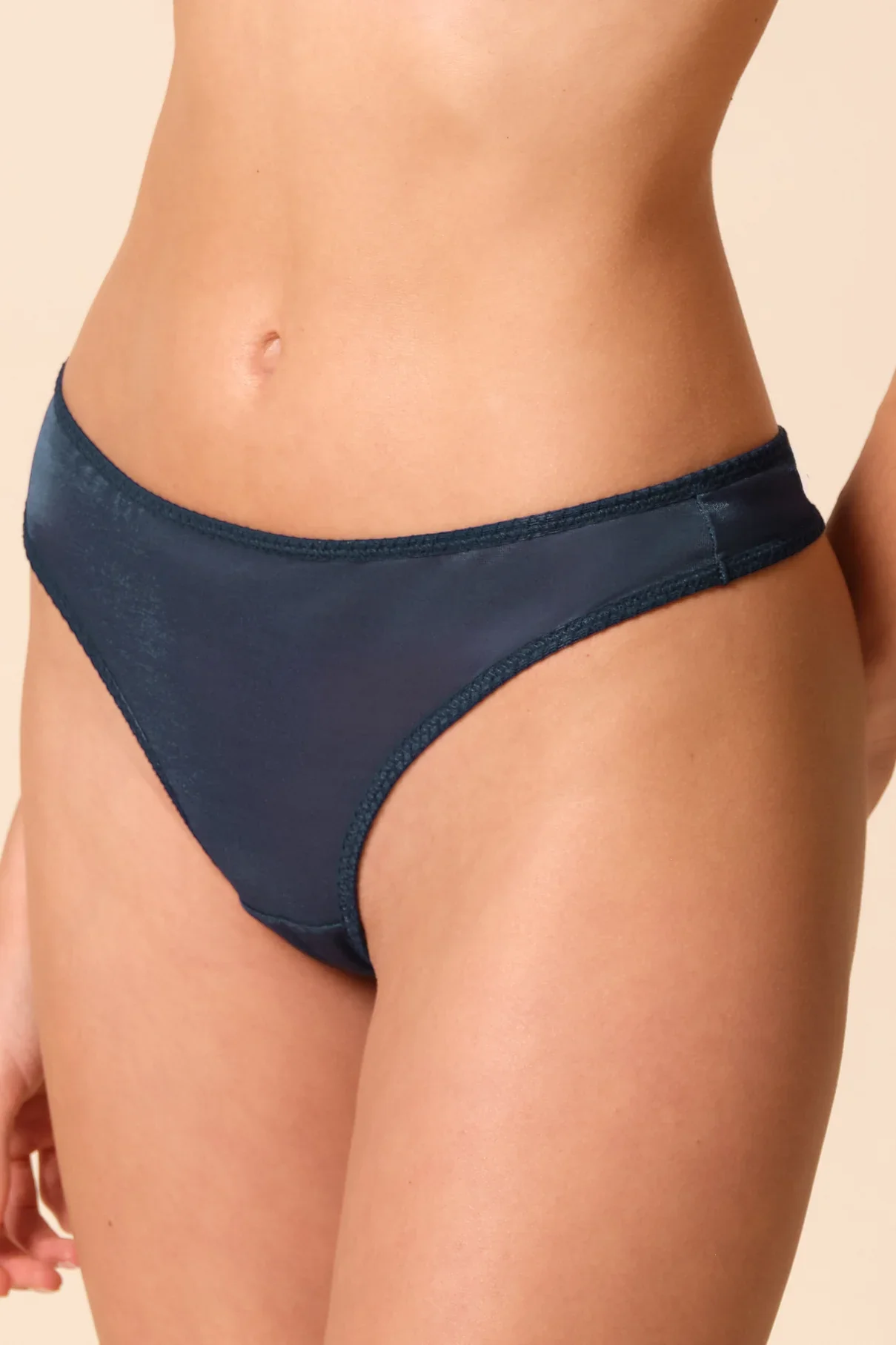 Gossard Glossies Shadow Blue Sheer Thong Panties - Image 2
