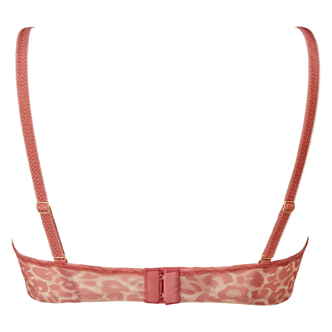 Gossard Glossies Leopard Pink Printed Sheer Bra - Image 9