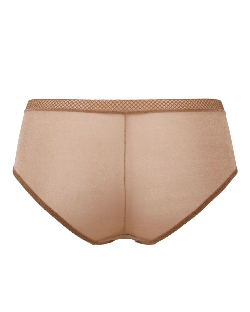 Gossard Glossies Bronze Sheer See Through Shorts Panty - Image 10
