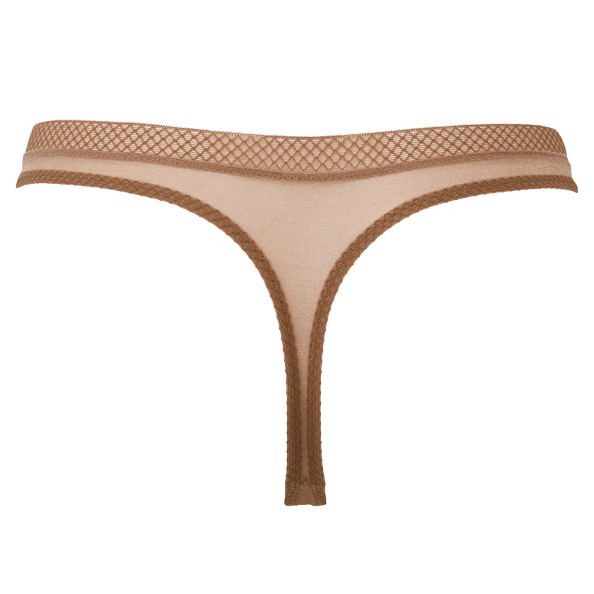 Gossard Glossies Bronze Sheer Thong Panty - Image 10