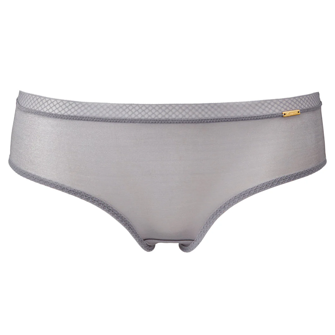 Gossard Glossies Silver Sheer See Through Shorts Panty - Image 7