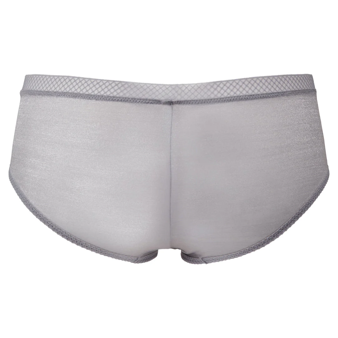 Gossard Glossies Silver Sheer See Through Shorts Panty - Image 8