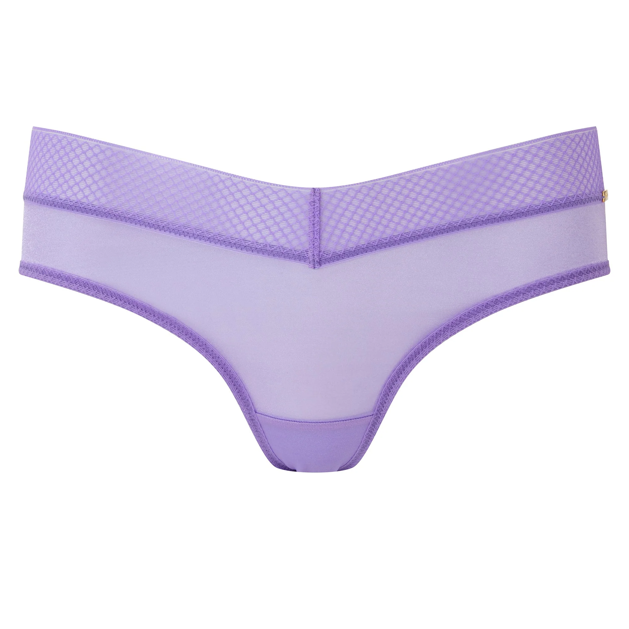 Gossard Glossies Violet Sheer Mesh Cheeky Short Panty - Image 6