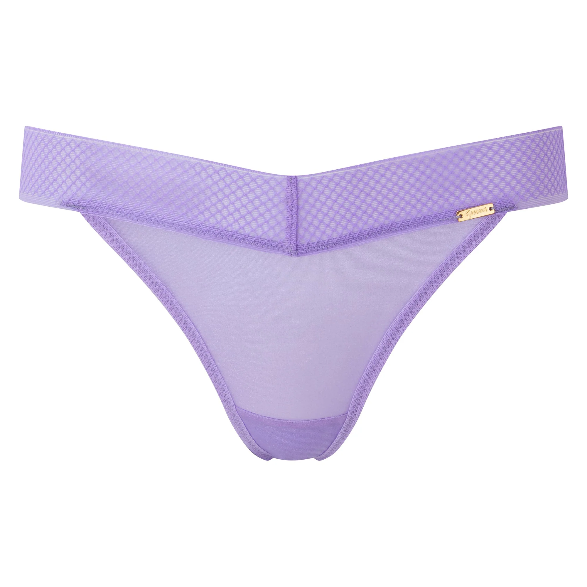 Gossard Glossies Violet Sheer Mesh Tanga Thong Panty - Image 6