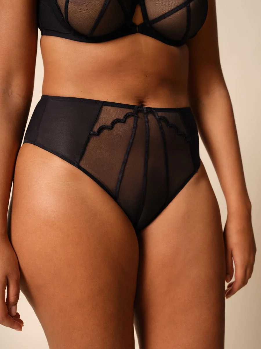 Gossard Obsession Black Sheer Deep Brief Panty - Image 2