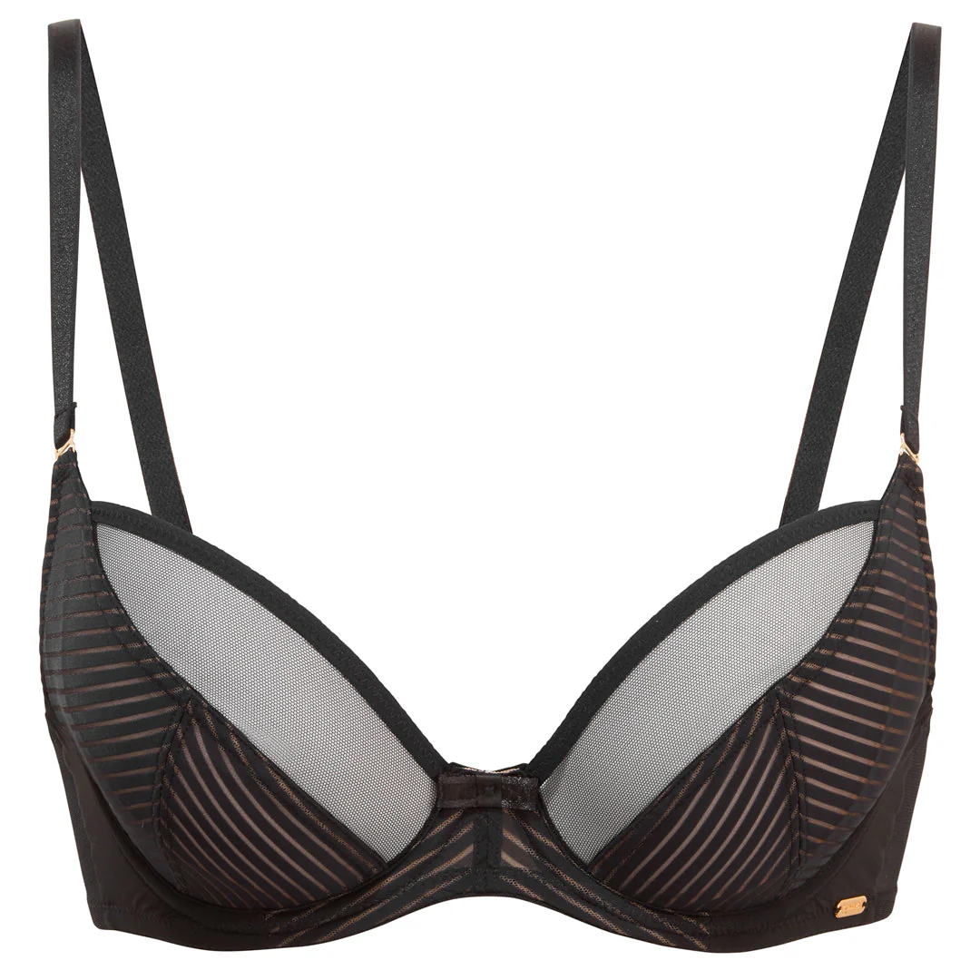 Gossard Sheer Stripe Non Padded Plunge Bra - Image 7