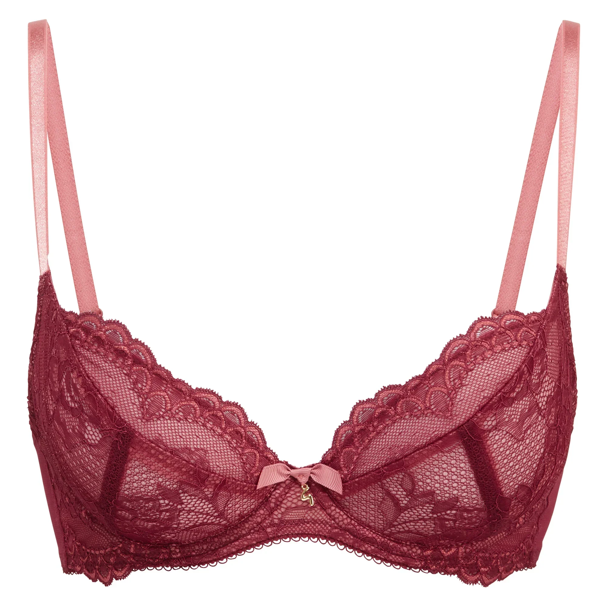 Gossard Superboost Lace Raspberry Sorbet Plunge Bra - Image 3