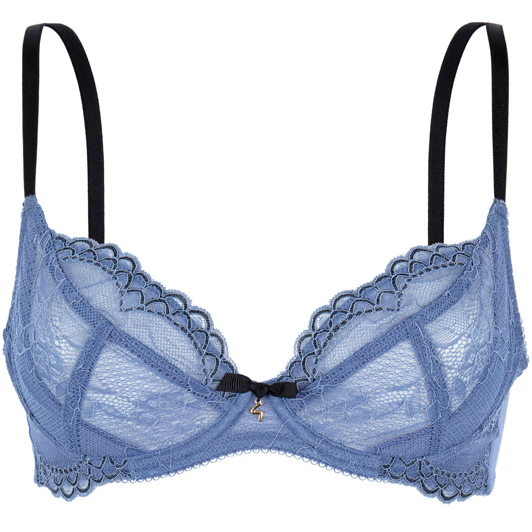 Gossard Superboost Lace Moonlight Blue Plunge Bra - Image 7