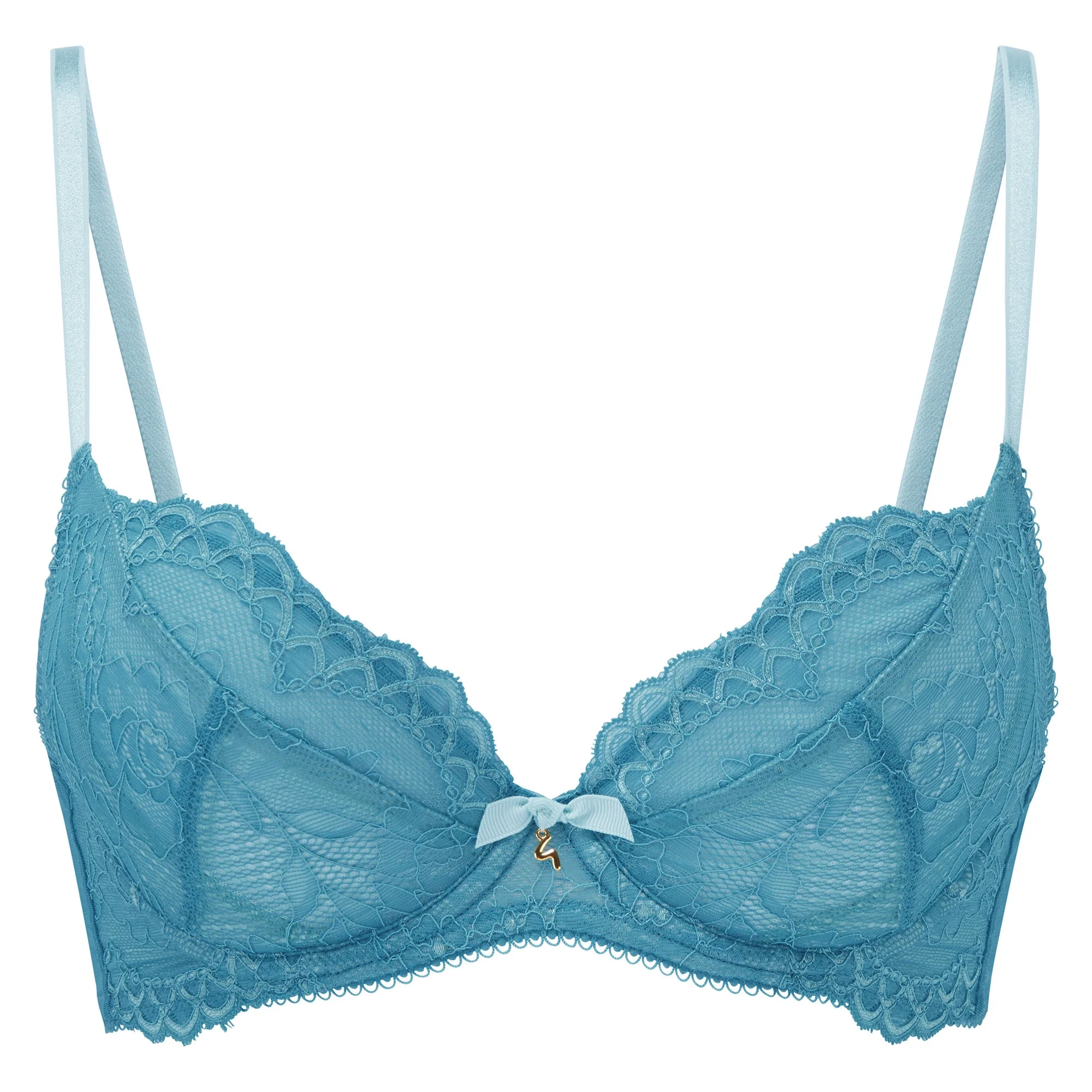 Gossard Superboost Lace Ocean Blue Plunge Bra - Image 5