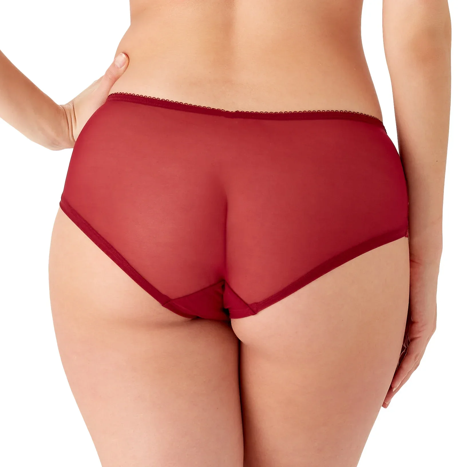 Gossard Superboost Lace Raspberry Sorbet Sheer Shorts Panty - Image 2