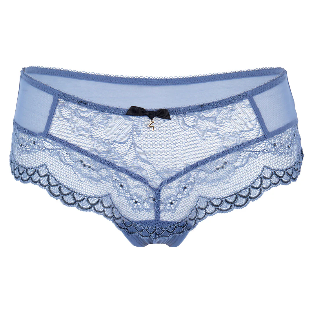 Gossard Superboost Lace Moonlight Blue Sheer Shorts Panty - Image 7