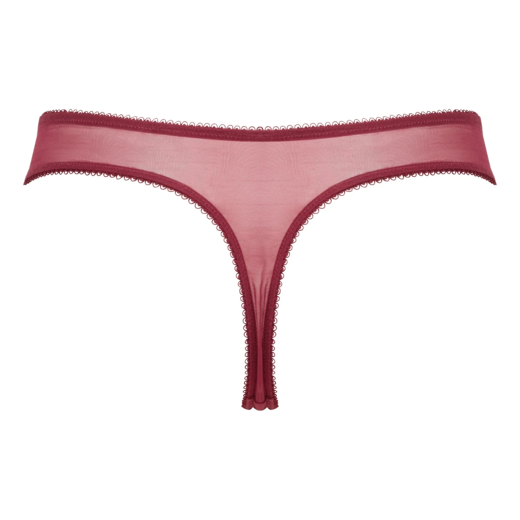 Gossard Superboost Lace Raspberry Sorbet Sheer Thong Panty - Image 4