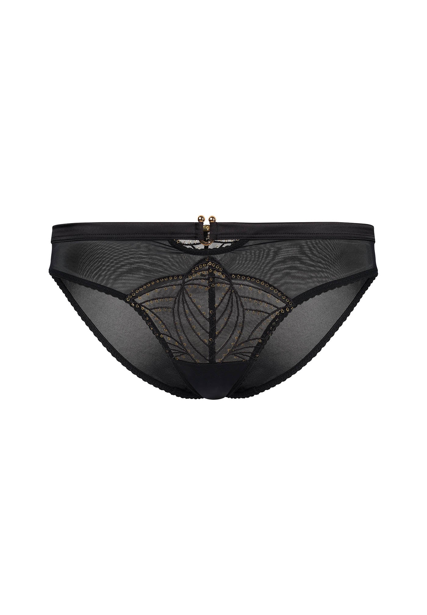 Gossard Viva Black Sheer Embroidered Bikini Panties - Image 5