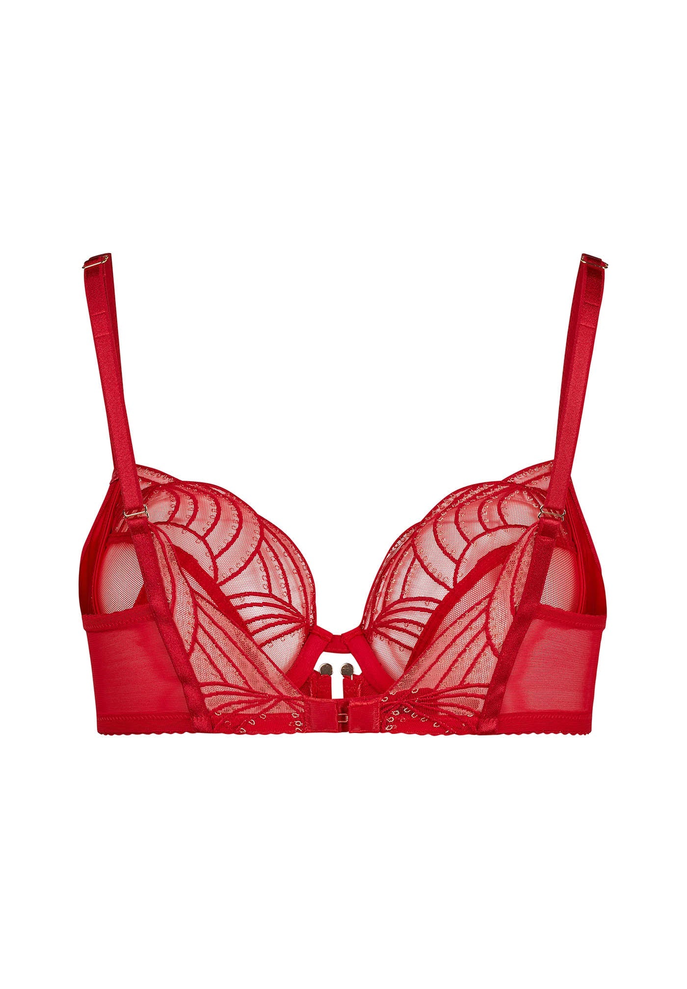 Gossard Viva Red Sheer Plunge Bra - Image 10