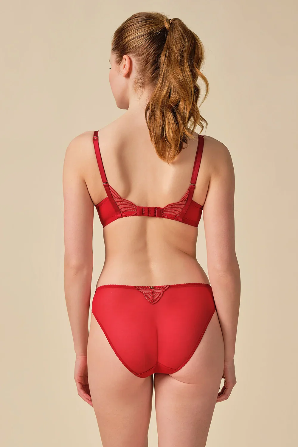 Gossard Viva Red Sheer Plunge Bra - Image 7