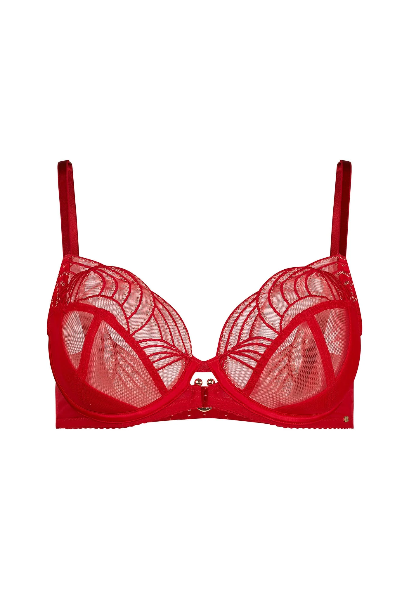 Gossard Viva Red Sheer Plunge Bra - Image 9