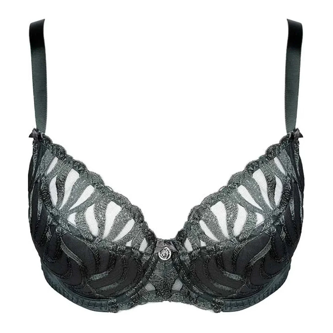 Half-Padded Lace Underwire Bra Emerald - Image 4