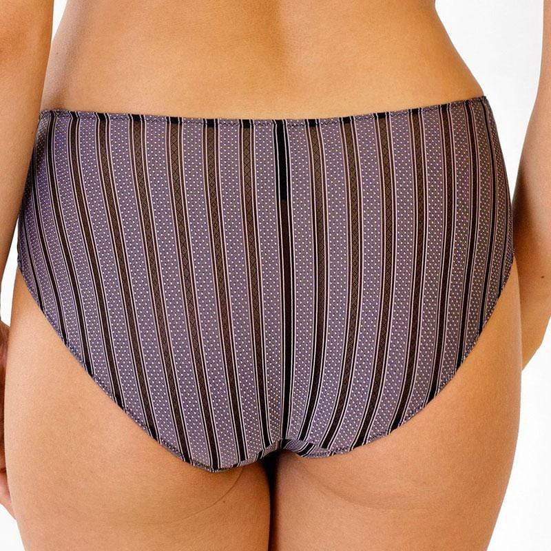 Soft Stretch High Waist Brief Panty Daisy Stripe - Image 2
