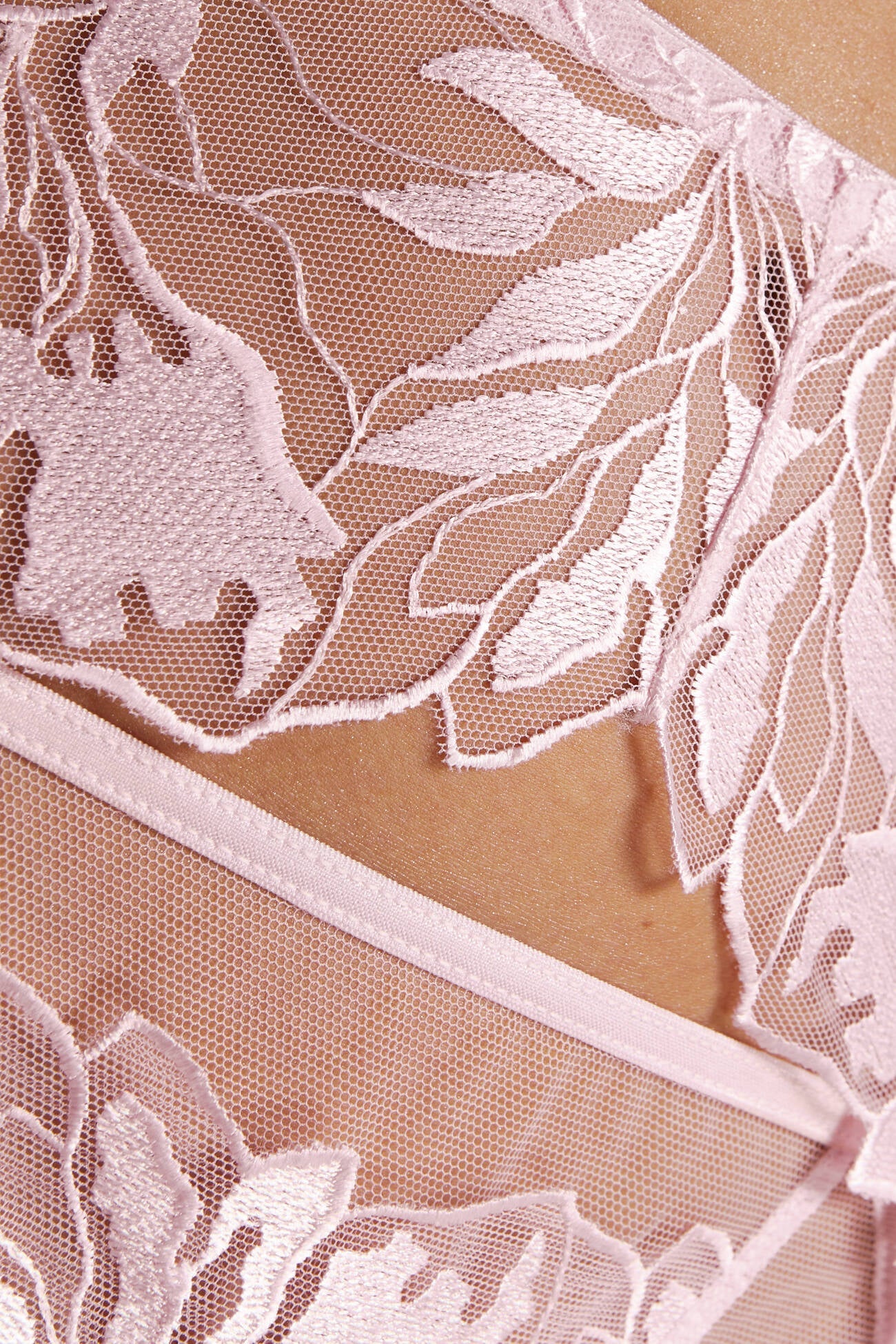 Gorteks Coco Pink High Waist Mesh Garter Belt - Image 5