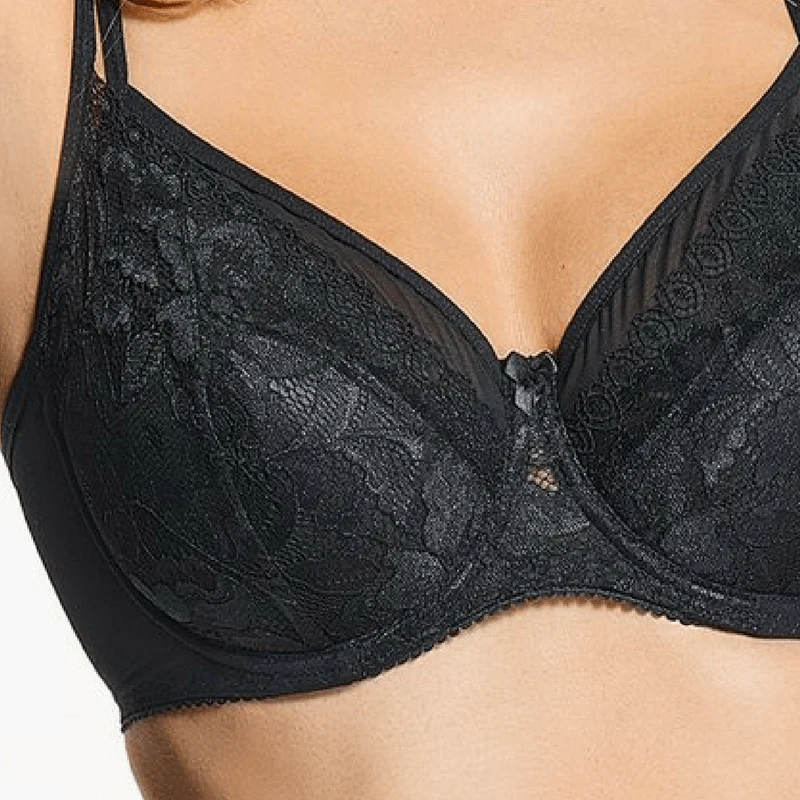 Lace Overlay Plunge Bra Kostar Lacy Love - Image 4