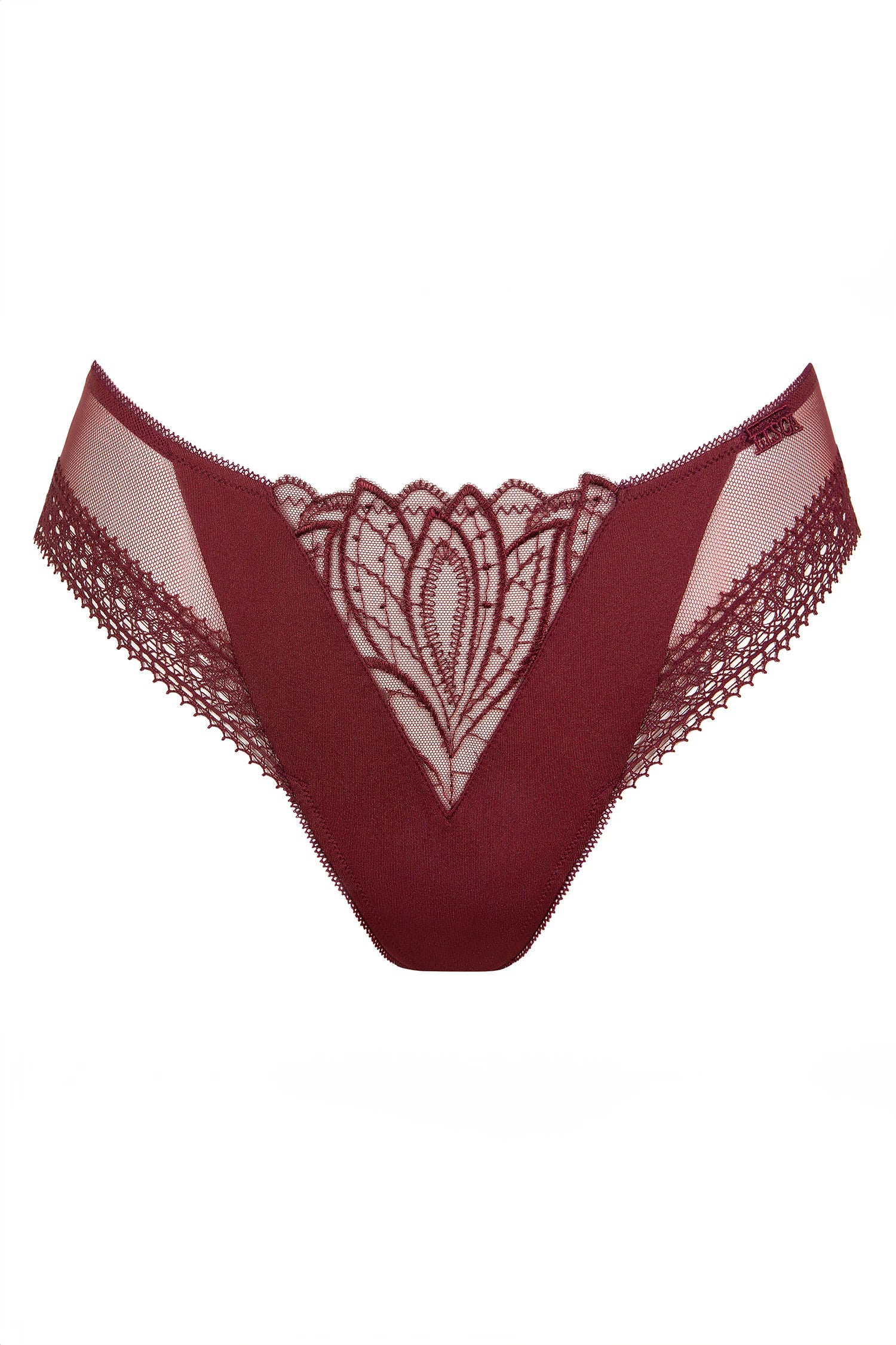 Lisca Adventure Garnet Red Embroidery Brief Panty - Image 3