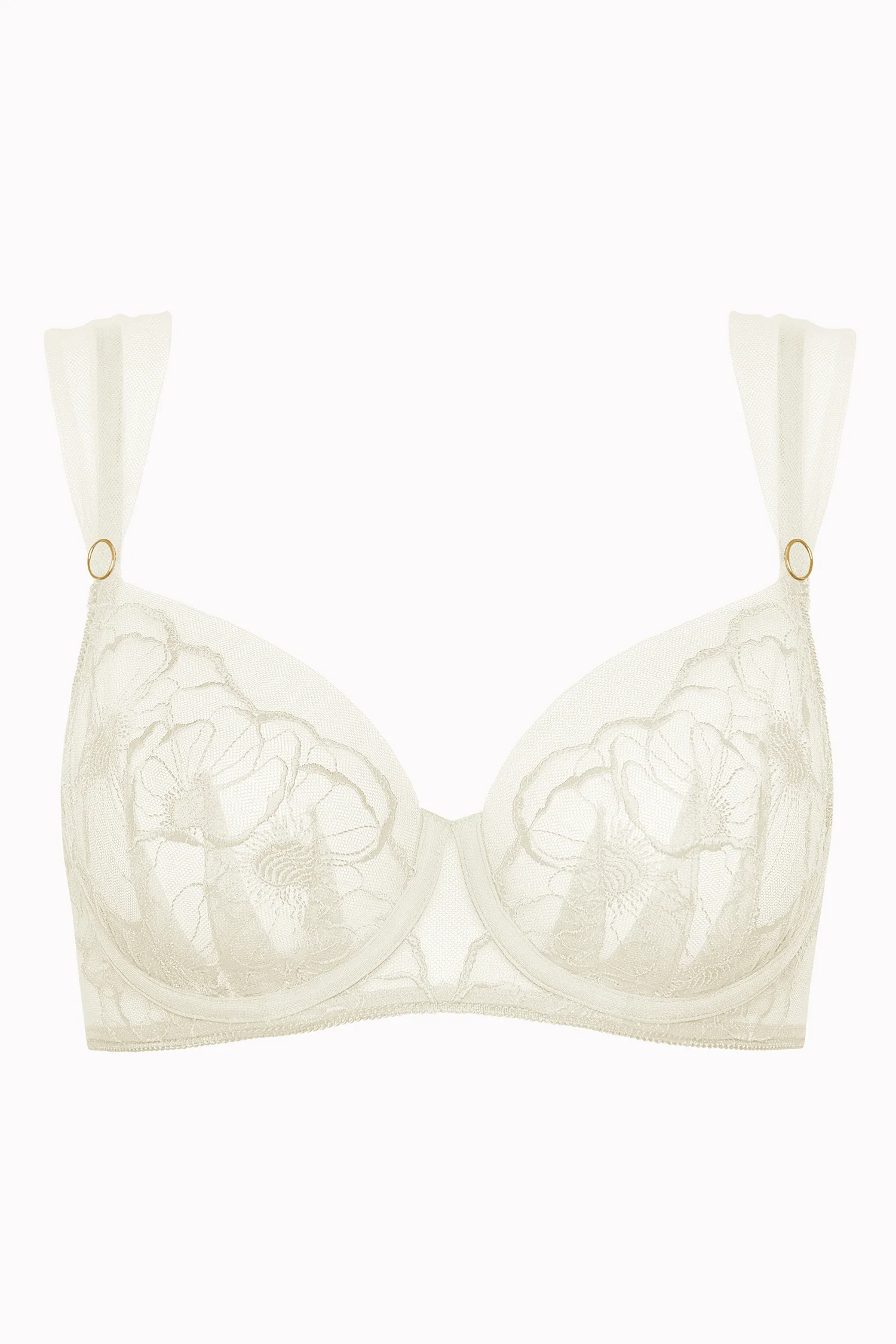 Lisca Miracle Crystal Ecru Sheer Wired Bra - Image 8