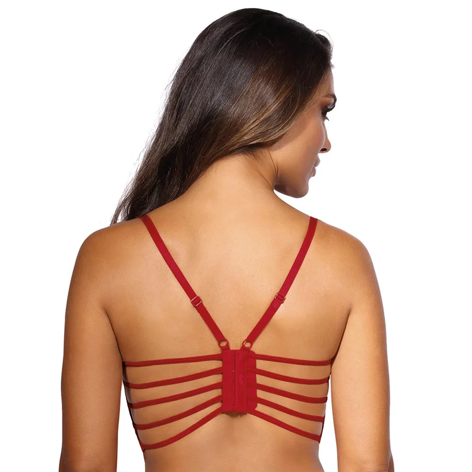 Axami Valentine Longline Plunge Sheer Lace Bra - Image 2