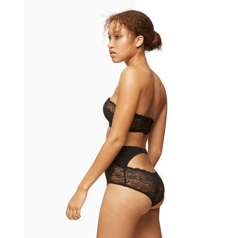 Blush Escape Black Longline Strapless Padded Lace Bra - Image 10