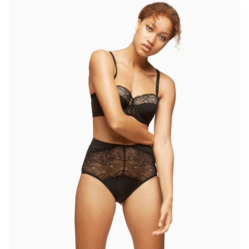 Blush Escape Black Longline Strapless Padded Lace Bra - Image 12